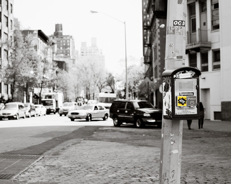 street pole in the city