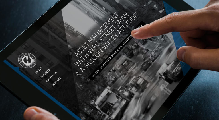 Hamilton Eastman website on iPad screen