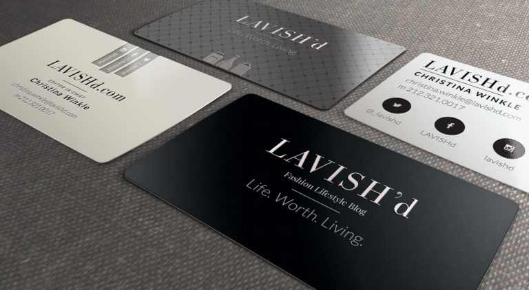 LAVISH'd business cards