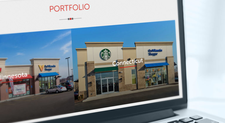 Portfolio on laptop screen