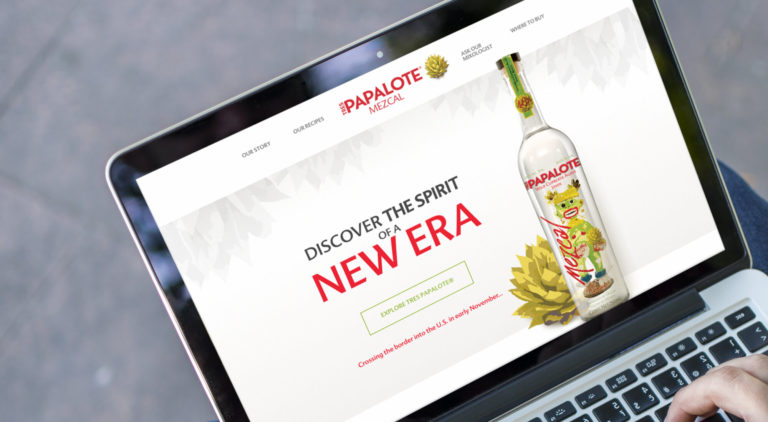 Papalote website on laptop screen