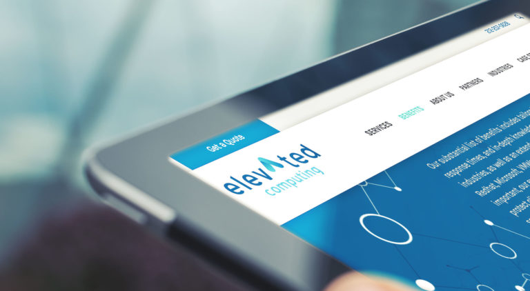 elevated computing homepage on ipad screen