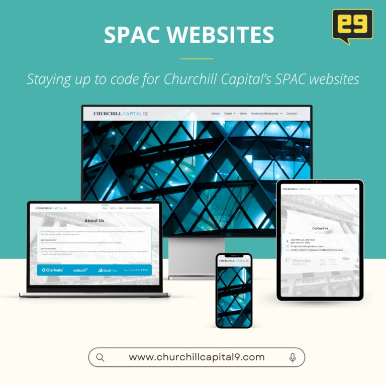 investment company website design
